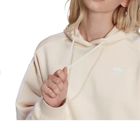 Adidas Originals Adicolor Cropped Cream Hoodie XS. - Picture 3 of 16